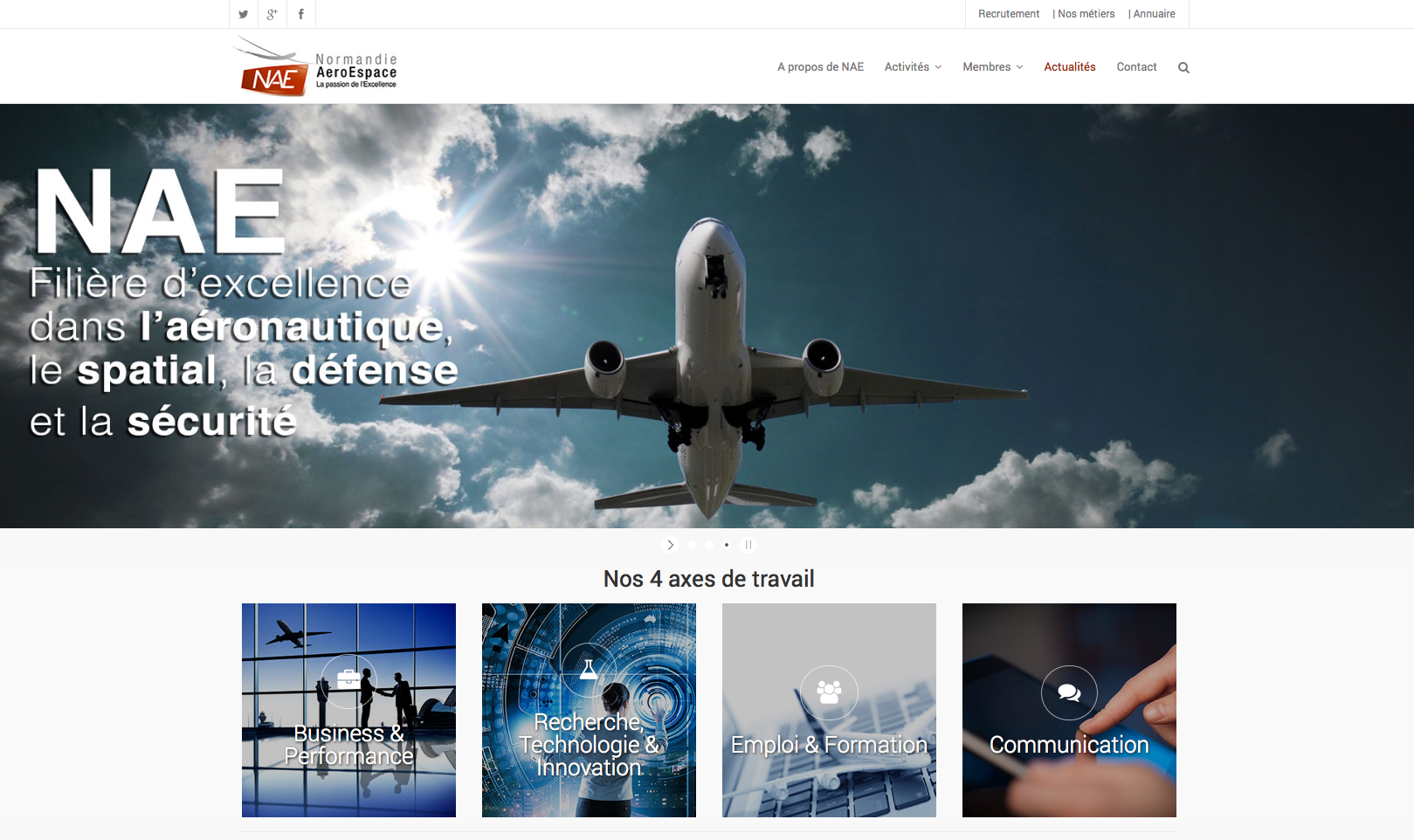 Venez découvrir le nouveau site Internet de la filière Normandie AeroEspace !