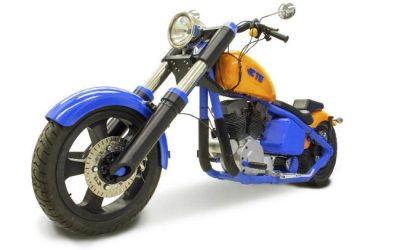 Une moto électrique en plastique, imprimée en 3D