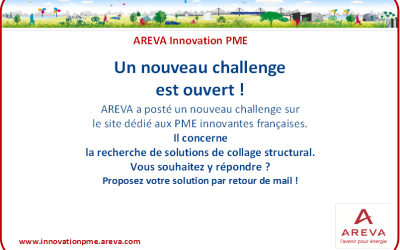 AREVA Innovation PME – Un nouveau challenge est posté : solutions de collage structural