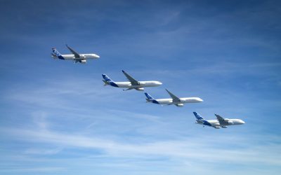 [Vidéo] Quatre avions d’Airbus volent en parfaite formation