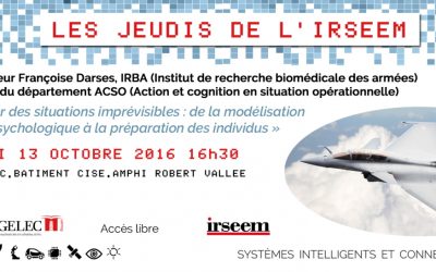 Nouvelle conférence des Jeudis de l’IRSEEM LE 13/10/2016 à L’IRSSEM