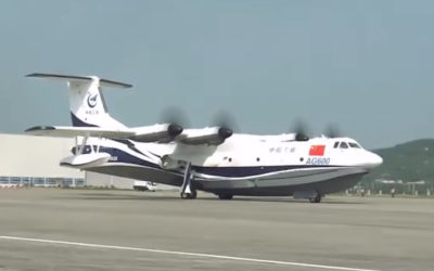 [Vidéo] L’avion amphibie chinois AG600 effectue ses premiers tests de glisse