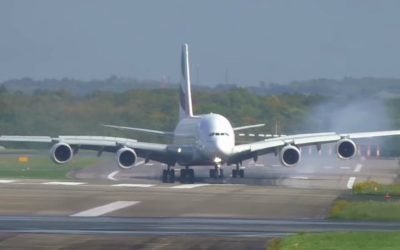 [Vidéo] Atterrissage compliqué pour cet A380 de la compagnie Emirates