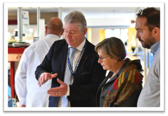 Annie Vidal, la députée visite le site Thales Rouen-Ymare