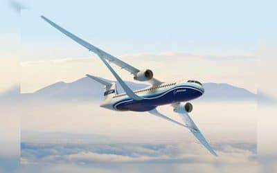 Boeing dévoile un concept d’ailes d&rsquo;avion ultra fines