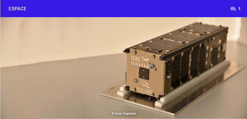 Le cubesat étudiant EntrySat déployé à 400 km