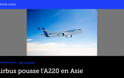 Airbus pousse l’A220 en Asie
