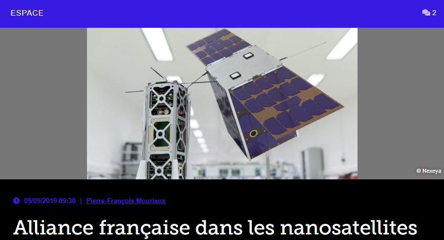 Alliance française dans les nanosatellites
