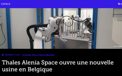 Thales Alenia Space ouvre une nouvelle usine en Belgique