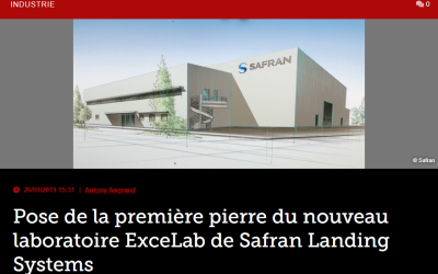 Pose de la première pierre du nouveau laboratoire ExceLab de Safran Landing Systems