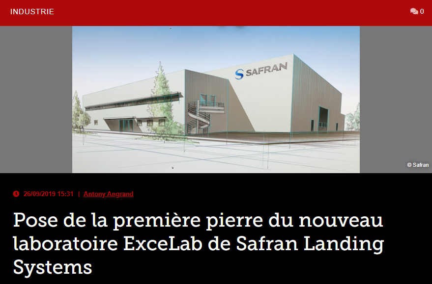 Pose de la première pierre du nouveau laboratoire ExceLab de Safran Landing Systems