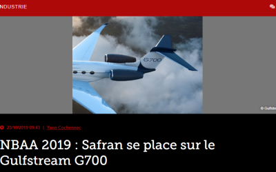 NBAA 2019 : Safran se place sur le Gulfstream G700