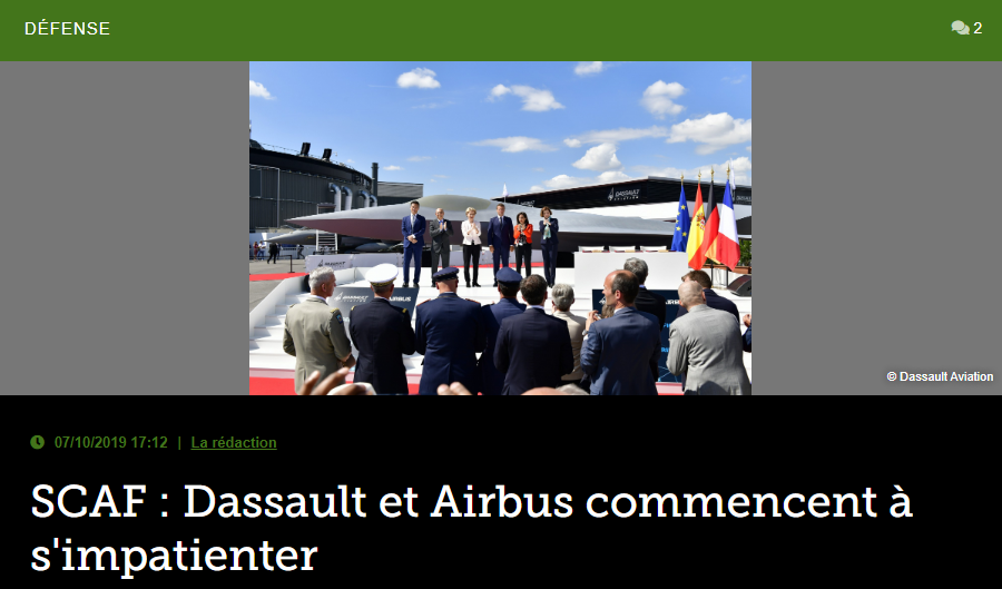 SCAF : Dassault et Airbus commencent à s’impatienter