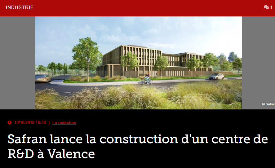 Safran lance la construction d’un centre de R&D à Valence
