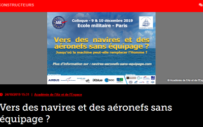 Vers des navires et des aéronefs sans équipage ?