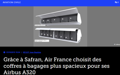Grâce à Safran, Air France choisit des coffres à bagages plus spacieux pour ses Airbus A320