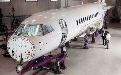 [En images] Dassault Aviation poursuit l&rsquo;assemblage du Falcon 6X dans les temps