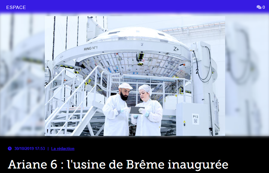 Ariane 6 : l’usine de Brême inaugurée