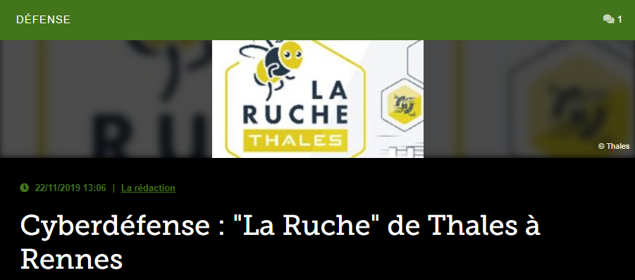 Cyberdéfense : « La Ruche » de Thales à Rennes