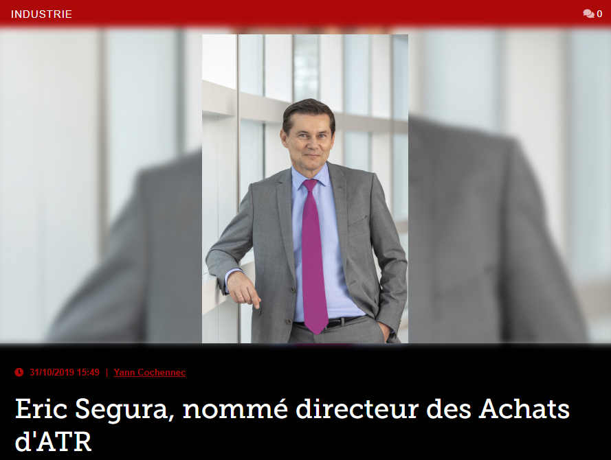 Eric Segura, nommé directeur des Achats d’ATR