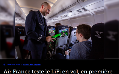 Air France teste le LiFi en vol, en première mondiale