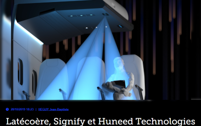 Latécoère, Signify et Huneed Technologies sur le LiFi à bord des avions commerciaux