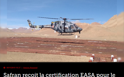 Safran reçoit la certification EASA pour le moteur d’hélicoptère Ardiden 1U