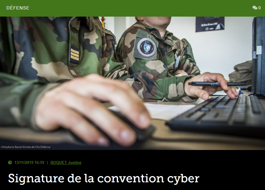 Signature de la convention cyber