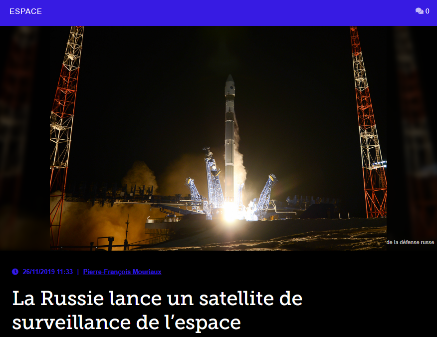 La Russie lance un satellite de surveillance de l’espace