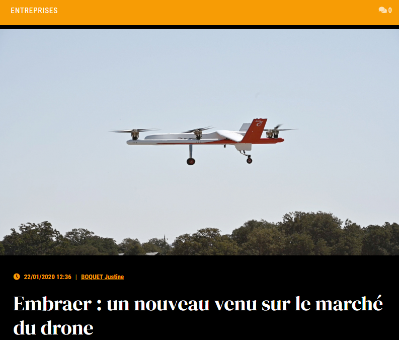 Embraer : un nouveau venu sur le marché du drone
