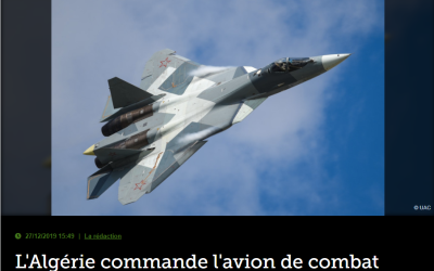 L&rsquo;Algérie commande l&rsquo;avion de combat Sukhoi Su-57