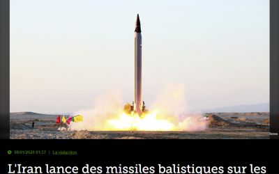 L&rsquo;Iran lance des missiles balistiques sur les forces US en Irak