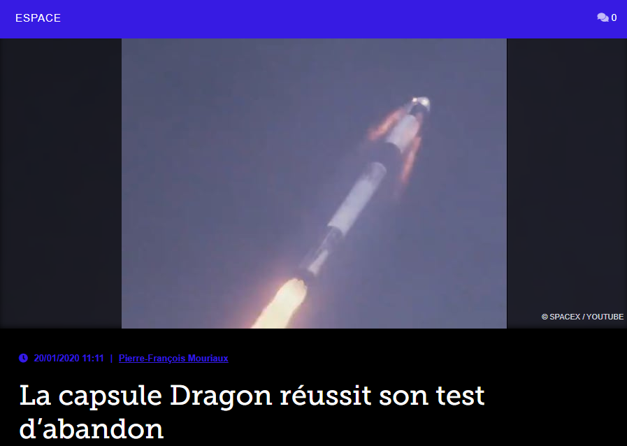 La capsule Dragon réussit son test d’abandon