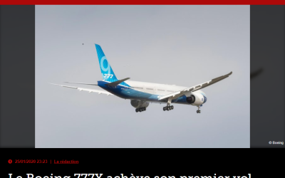 Le Boeing 777X achève son premier vol