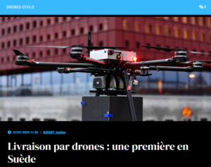 Livraison par drones : une première en Suède