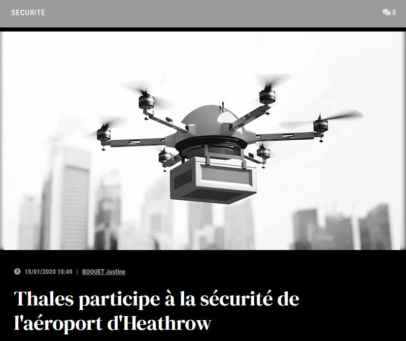 Thales participe à la sécurité de l’aéroport d’Heathrow