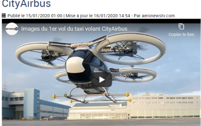 Vidéo – Le taxi volant CityAirbus réalise son premier vol – Industrie aéronautique – Aeronewstv