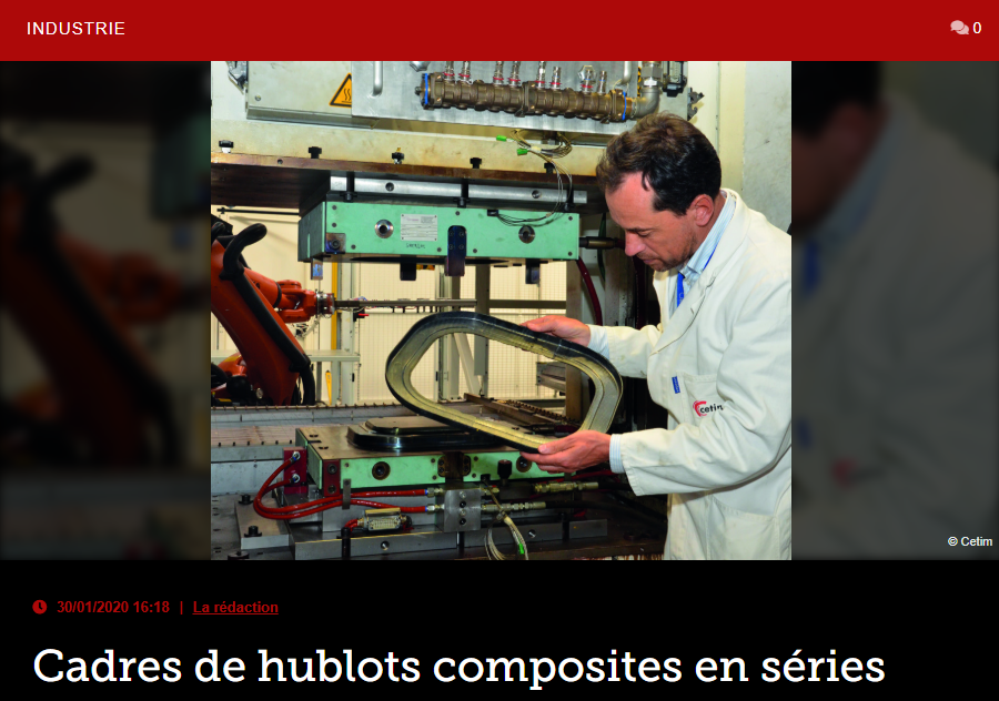 Cadres de hublots composites en séries