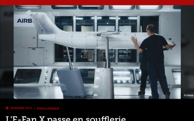 L’E-Fan X passe en soufflerie