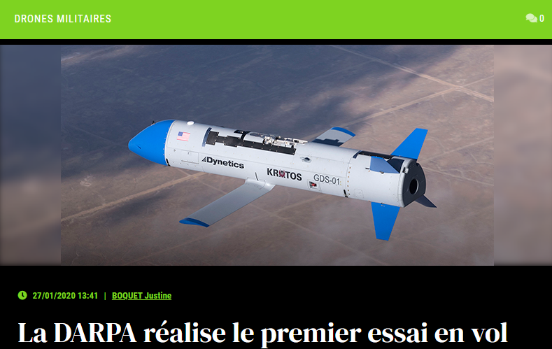 La DARPA réalise le premier essai en vol de son véhicule X-61A