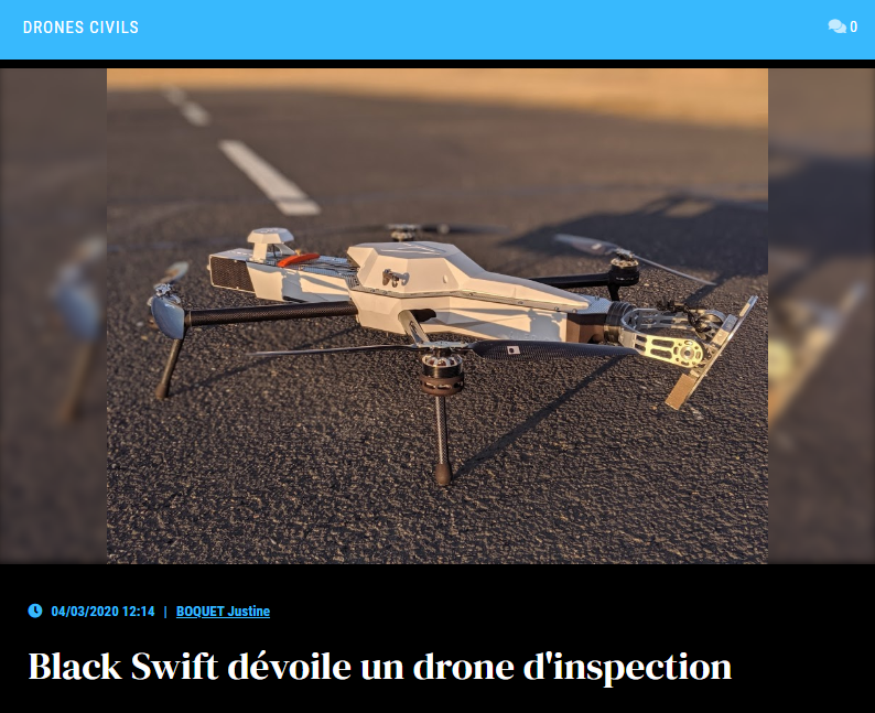 Black Swift dévoile un drone d’inspection