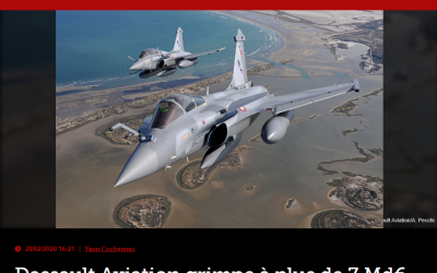 Dassault Aviation grimpe à plus de 7 Md€