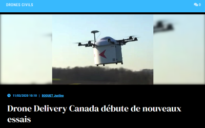 Drone Delivery Canada débute de nouveaux essais