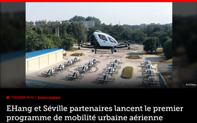 EHang et Séville partenaires lancent le premier programme de mobilité urbaine aérienne d&rsquo;Espagne