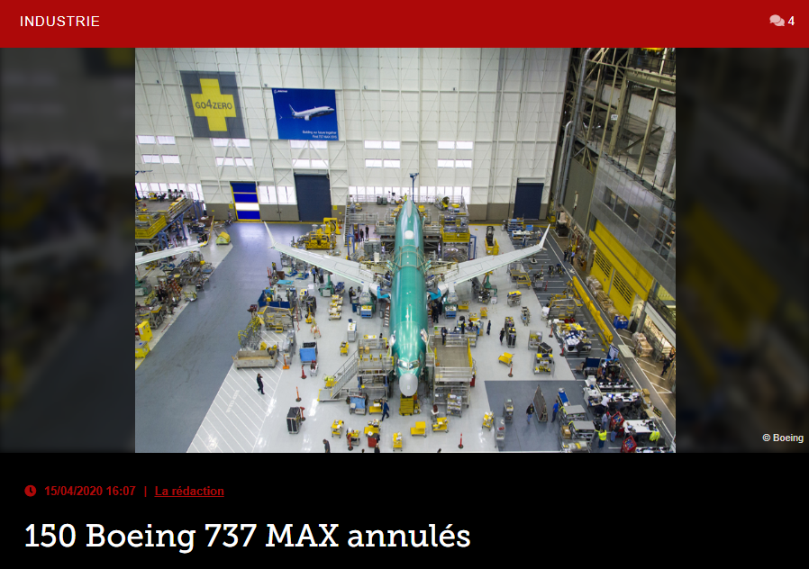 150 Boeing 737 MAX annulés