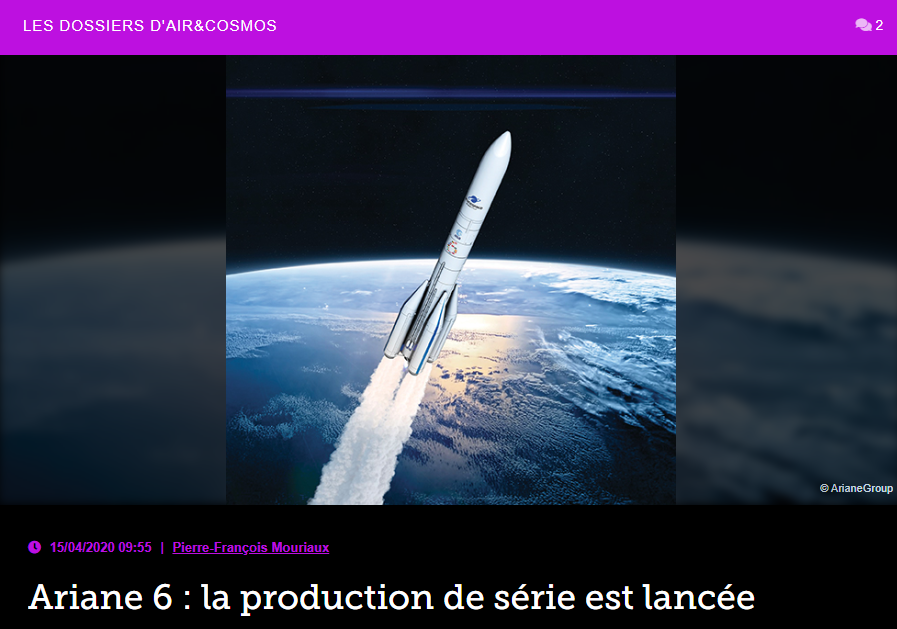 Ariane 6 : la production de série est lancée