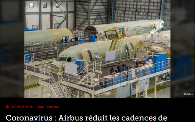 Coronavirus : Airbus réduit les cadences de production