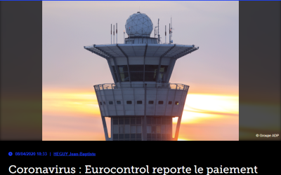 Coronavirus : Eurocontrol reporte le paiement des redevances de contrôle aérien