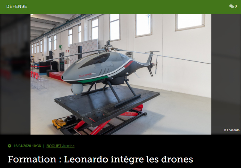 Formation : Leonardo intègre les drones