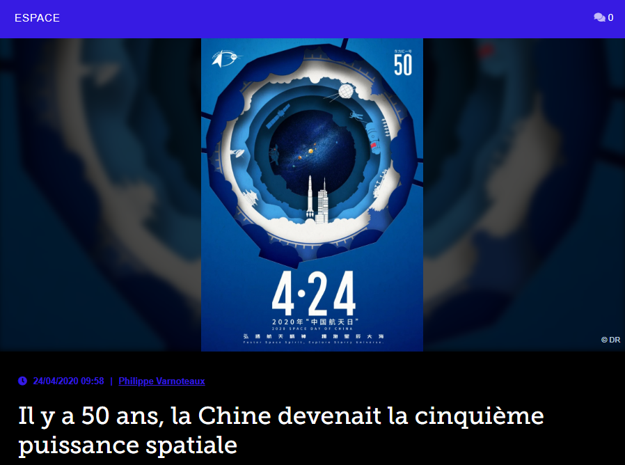 Il y a 50 ans, la Chine devenait la cinquième puissance spatiale